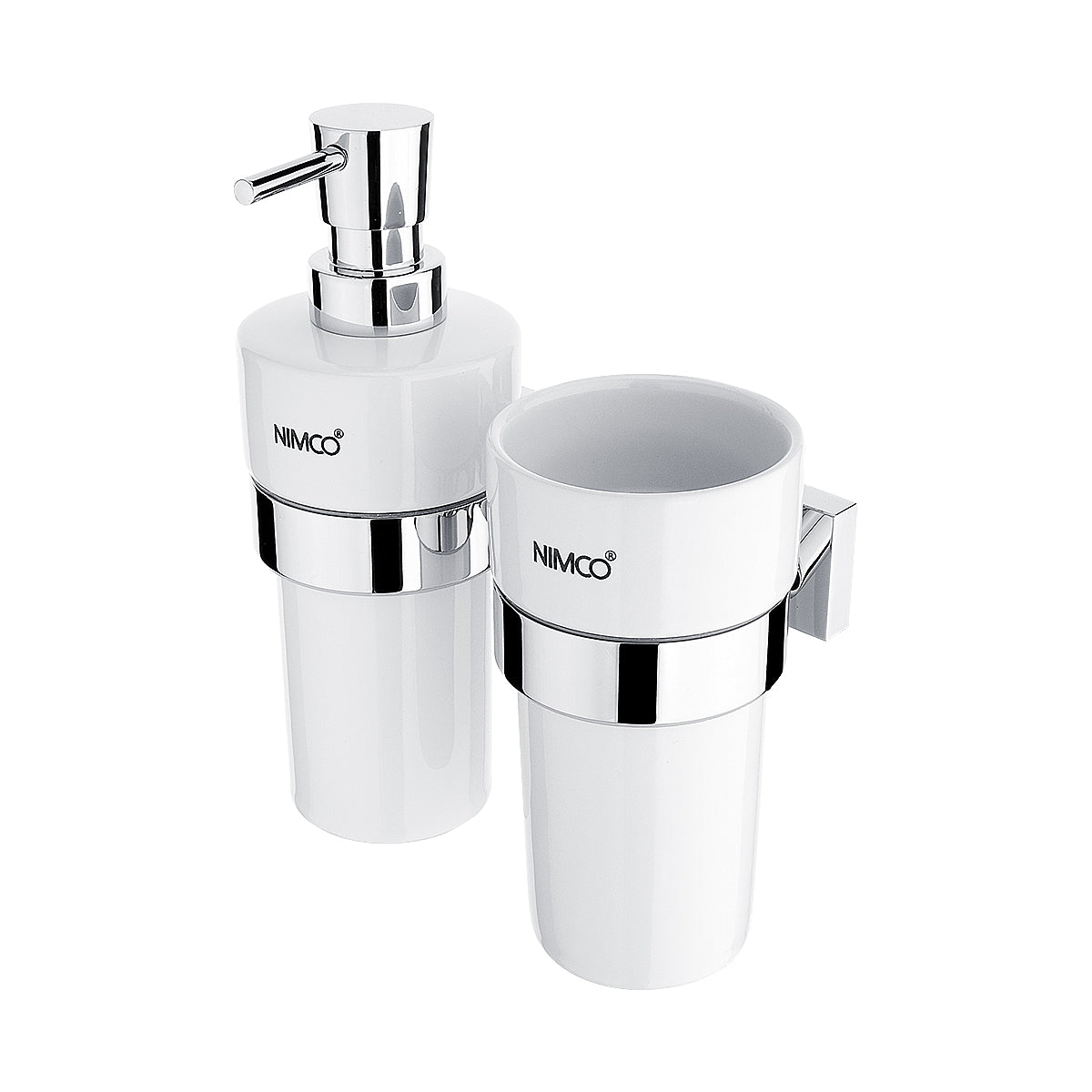 Dispenser with cup, brass pump