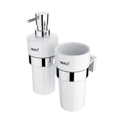Dispenser with cup, brass pump