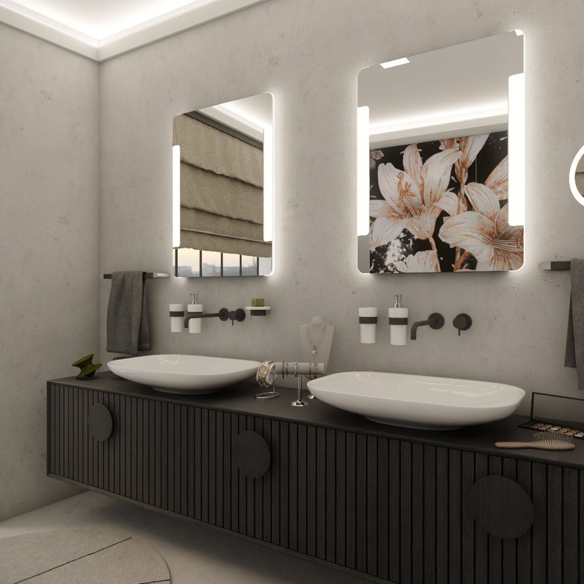 600x800 LED mirror with touch sensor