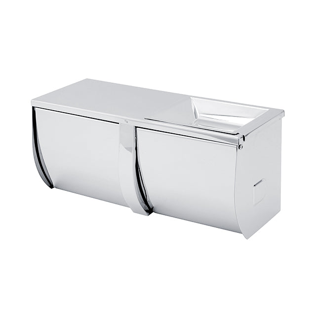 Double wall-mounted toilet paper holder