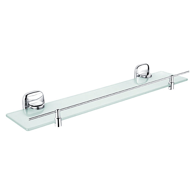 Shelf with a guardrail
