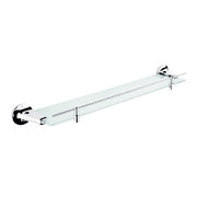 Shelf with a guardrail