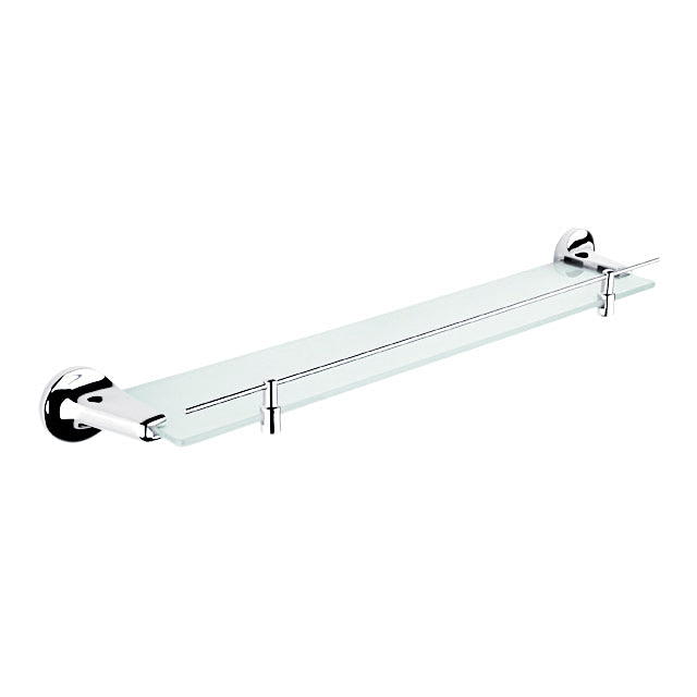 Shelf with a guardrail