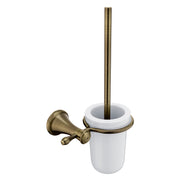 Toilet brush with ceramic holder