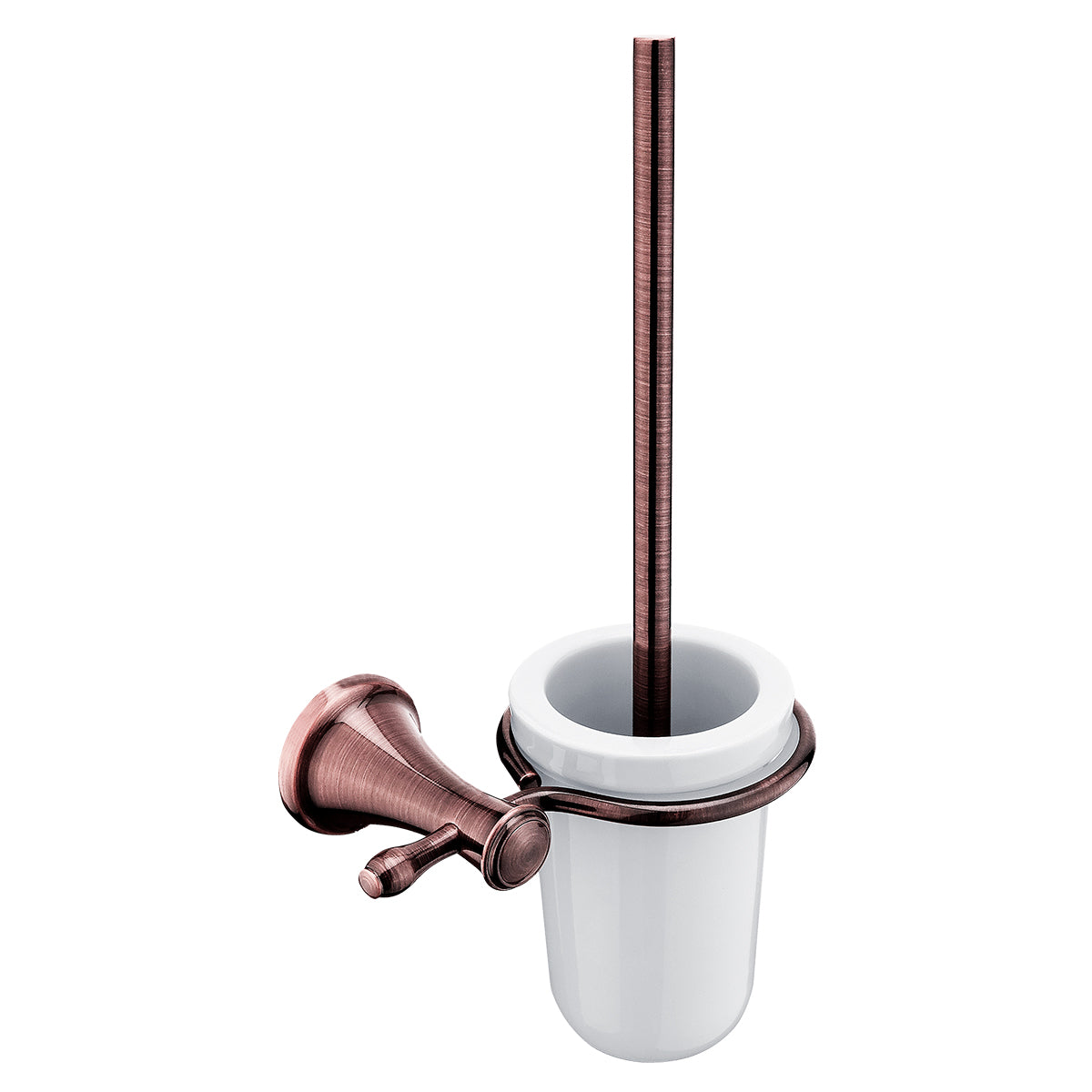 Toilet brush with ceramic holder