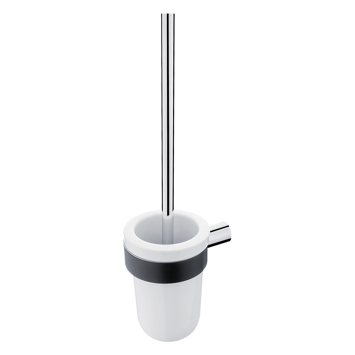 Toilet brush, chrome handle
