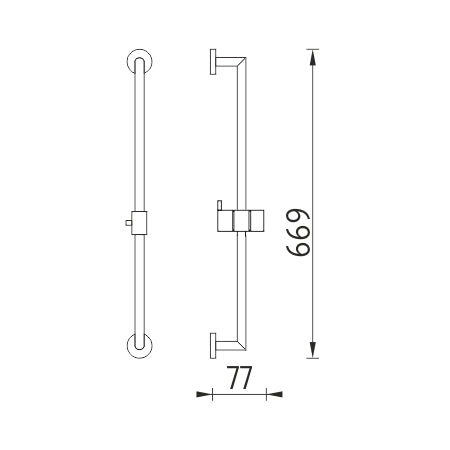 Shower rod with a shower head