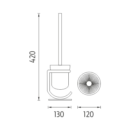 Floor-standing toilet brush