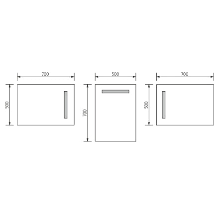 500x700-as LED-es tükör