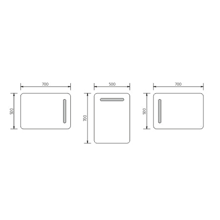 500x700-as LED-es tükör