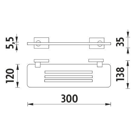 IXI polc, 30 cm