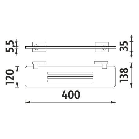 IXI polc, 40 cm