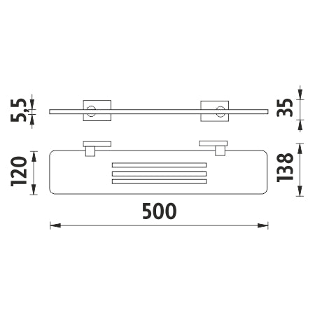 IXI polc, 50 cm