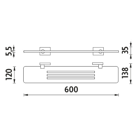 IXI polc, 60 cm