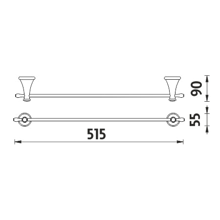 Towel rack, 52 cm