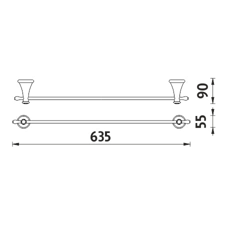 Towel rack, 64 cm
