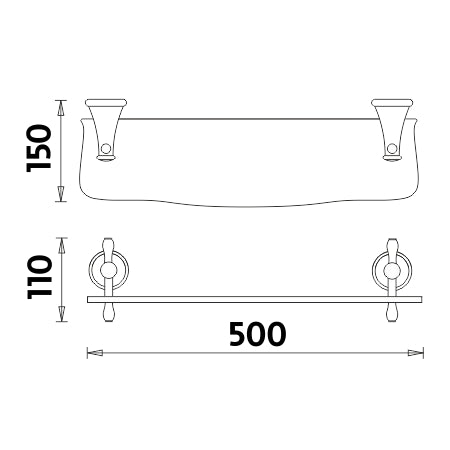 Polc, 50 cm