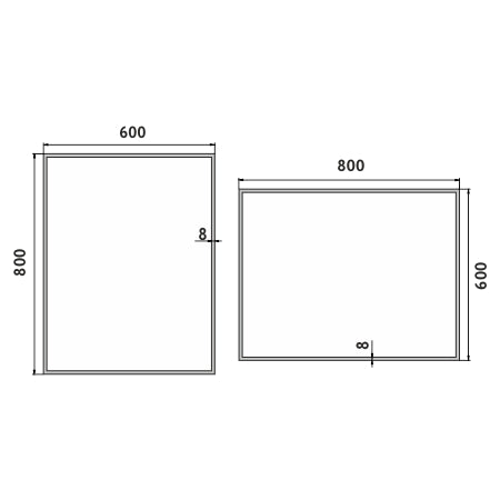 600x800-as LED-es tükör
