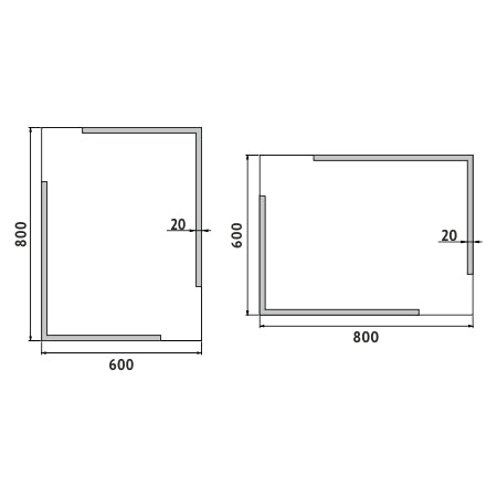 600x800-as LED-es tükör