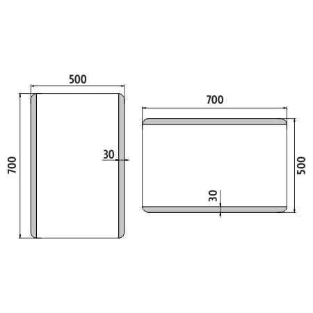500x700-as LED-es tükör