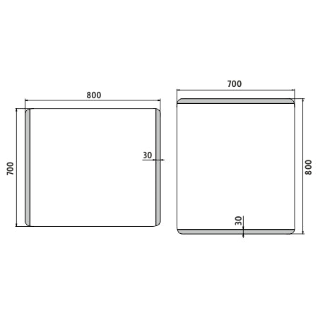 800x700-as LED-es tükör