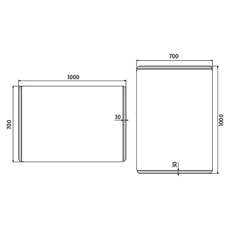 1000x700-as LED-es tükör