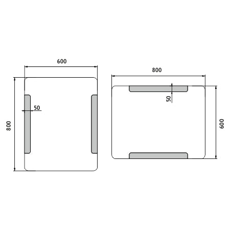 600x800-as LED-es tükör