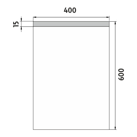 400x600-as LED-es tükör