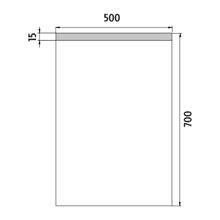 500x700-as LED-es tükör