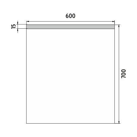 600x700-es LED-es tükör