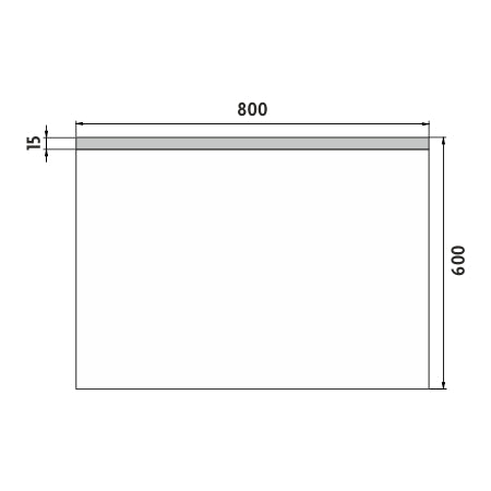800x600-as LED-es tükör