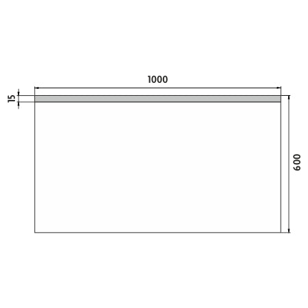 1000x600-as LED-es tükör