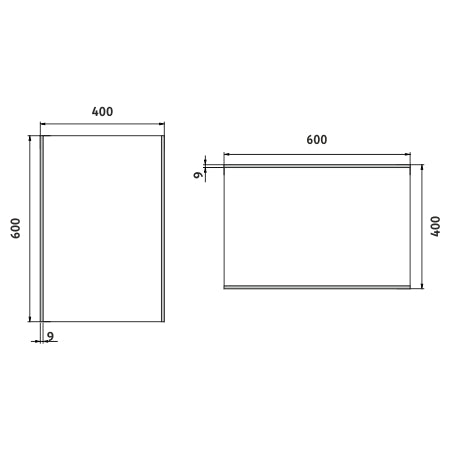 400x600-as LED-es tükör