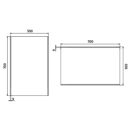 500x700-as LED-es tükör