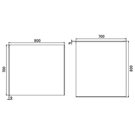 800x700-es LED-es tükör