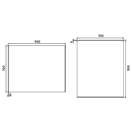 900x700-as LED-es tükör