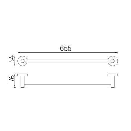 Towel rack, 66 cm