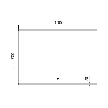 1000x700 LED mirror with touch sensor