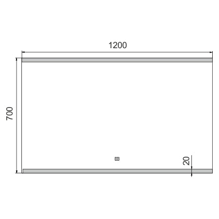 1200x700 LED mirror with touch sensor