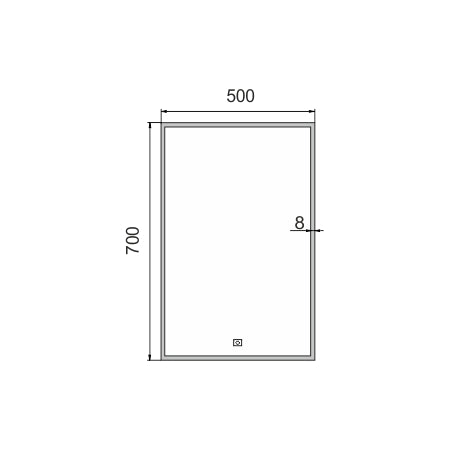 500x700-as LED-es tükör érintésérzékelővel