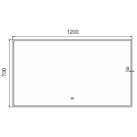 1200x700 LED mirror with touch sensor