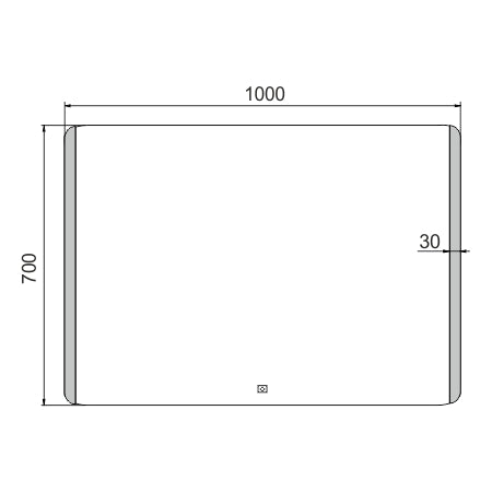 1000x700 LED mirror with touch sensor
