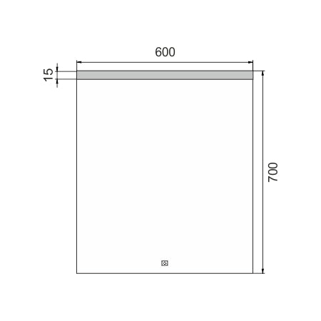 600x700 LED mirror with touch sensor