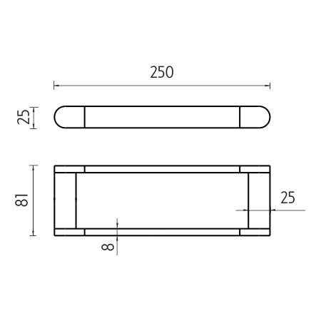 Towel rack, 25 cm.