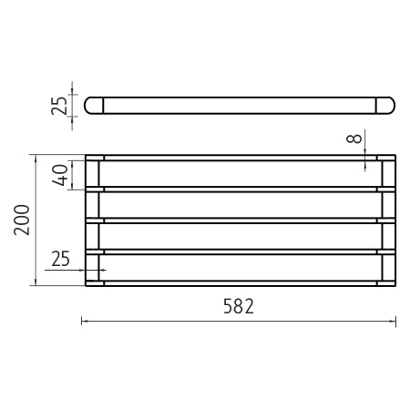 Towel rack, 58 cm
