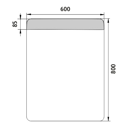 600x800-as LED-es tükör
