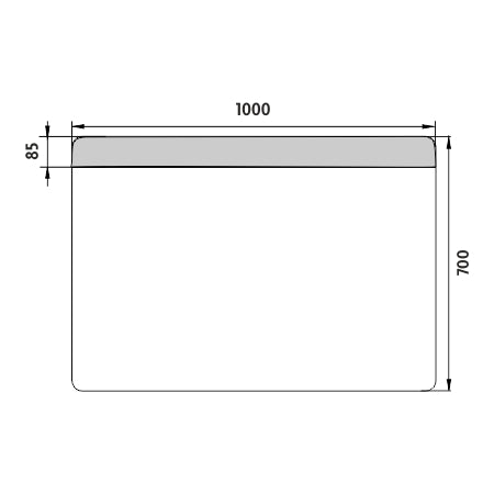 1000x700-as LED-es tükör