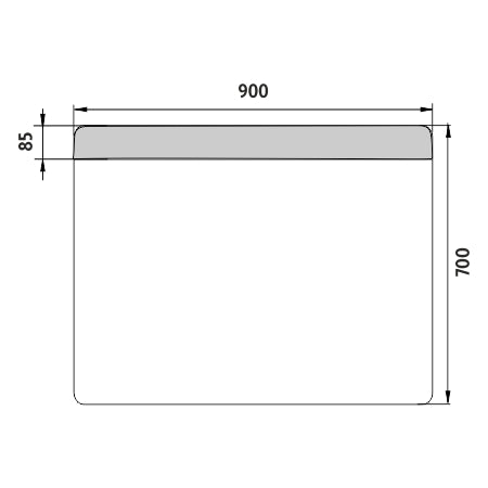 900x700-as LED-es tükör