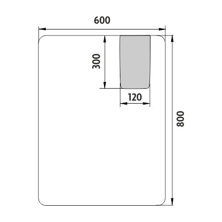 600x800-as LED-es tükör