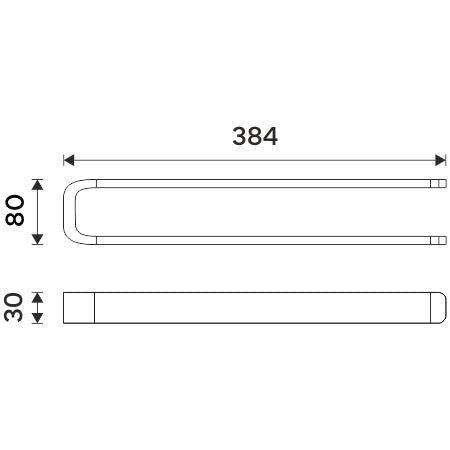 Towel rack, 39 cm